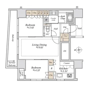 ルネ神田和泉町【0501号室】の間取り