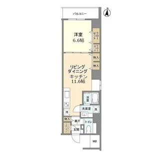 コスモグランス東日暮里【6階】の間取り