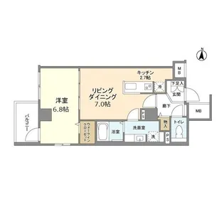 コスモリード東日暮里【2階】の間取り