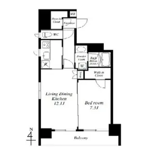 アリュージュ両国【8階】の間取り