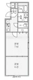 THE PALMS大島【3階】の間取り