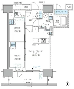 パークアクシス西大島コンフォートスクエア【13階】の間取り