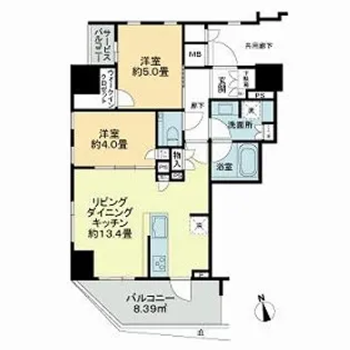 BRILLIA 東上野【13階】の間取り