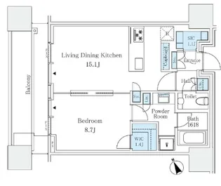 麻布台ヒルズレジデンスB【28階】の間取り