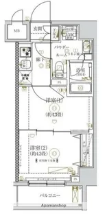 ガリシア亀戸【6階】の間取り