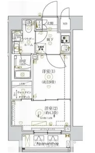 ガリシア亀戸【4階】の間取り