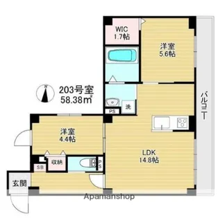 プリュネ本所【2階】の間取り