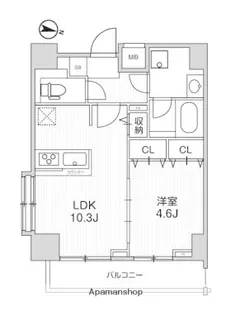 LUNIQ錦糸町【3階】の間取り