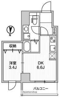 LUNIQ亀戸【7階】の間取り