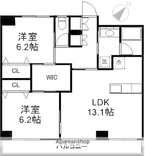 ライヴス行徳【2階】の間取り