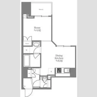 アプレシティ日本橋小伝馬町【6階】の間取り