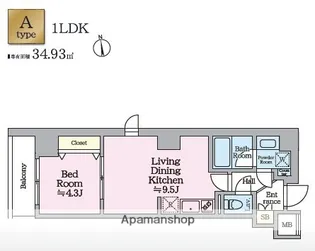 アイルグランデ亀戸【701号室】の間取り