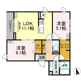 グラナーデ江戸川B【3階】の間取り