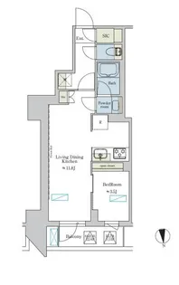 Brillia ist 浅草【8階】の間取り