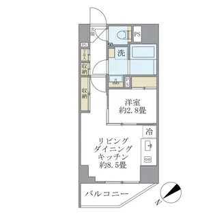 ルネサンス赤坂プレミアムコート【3階】の間取り