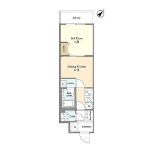 グランカーサ西葛西【1階】の間取り