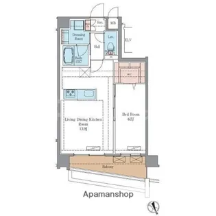ラグゼナ平井サウス【2階】の間取り