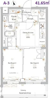 エストゥルース亀戸【3階】の間取り