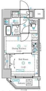 MIND両国【3階】の間取り