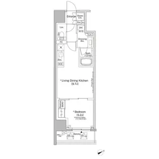 ザ・パークハビオ日本橋茅場町【2階】の間取り
