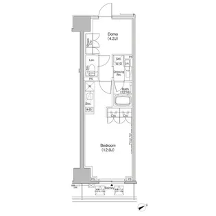 ザ・パークハビオ日本橋茅場町【2階】の間取り