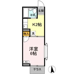 ブルミエ・ド・クレール II【1階】の間取り