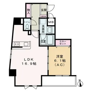 COMO PALACIO 日暮里【2階】の間取り