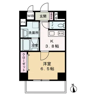 COMO PALACIO 日暮里【4階】の間取り