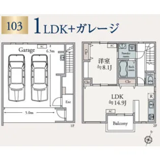 TORO LEONE U【103号室】の間取り