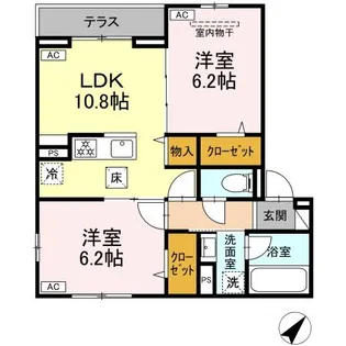 SKD一之江【1階】の間取り