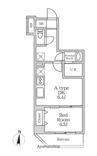 ラヴィエール錦糸公園【5階】の間取り