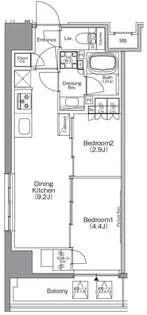 ザ・パークハビオ本所吾妻橋【8階】の間取り