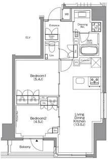 ザ・パークハビオ本所吾妻橋【9階】の間取り