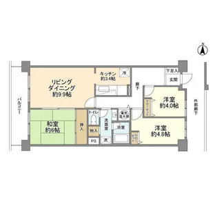 ファミリータウン東陽D棟【7階】の間取り