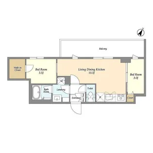 ドゥーエ曳舟Ⅱ【5階】の間取り