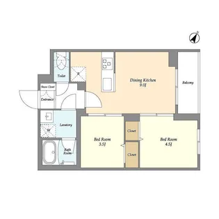 ドゥーエ曳舟Ⅱ【2階】の間取り