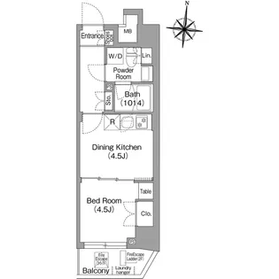 コンフォリア・リヴ木場EASTⅡ【6階】の間取り