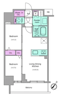 アーバネックス日本橋茅場町【2階】の間取り