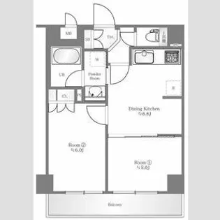 EXZA両国LIEN【6階】の間取り