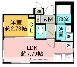 ブライト住吉【301号室】の間取り