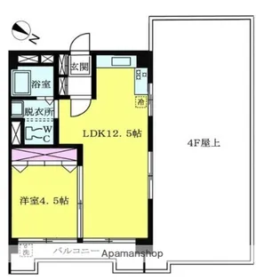 斉国第二コーポ【5階】の間取り
