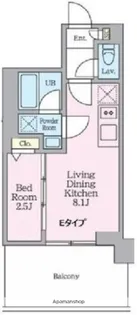 クレストコート東陽町【8階】の間取り