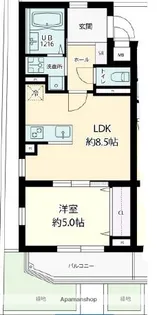 イーグルロード業平【1階】の間取り