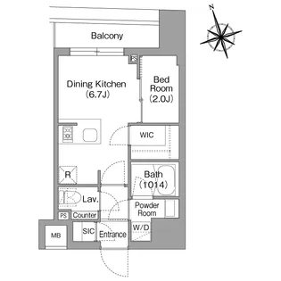コンフォリア・リヴ八丁堀【2階】の間取り
