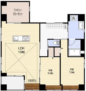 KTハウス【7階】の間取り