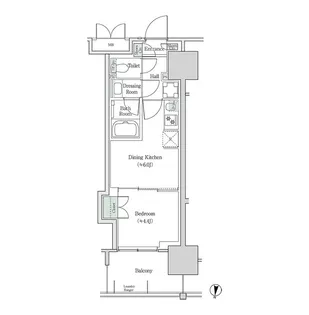 ブルックサイドレジデンス木場【10階】の間取り