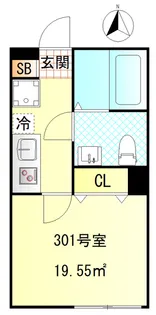 CFジオーレ西尾久【301号室】の間取り