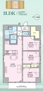 DAIWA グレイスメゾン亀戸【7階】の間取り