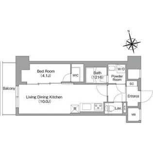 コンフォリア・リヴ南砂町EAST【13階】の間取り