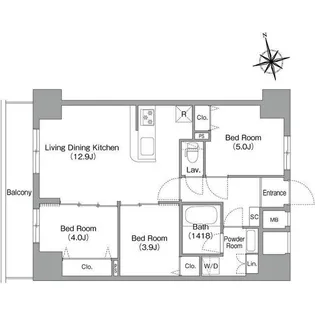 コンフォリア・リヴ南砂町EAST【2階】の間取り